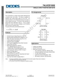 74LVCE1G02FZ4-7 Datasheet Cover