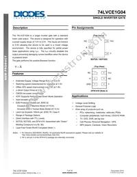 74LVCE1G04SE-7 Datasheet Cover