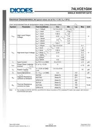 74LVCE1G04SE-7 Datasheet Page 5