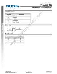 74LVCE1G08SE-7 Datasheet Page 2