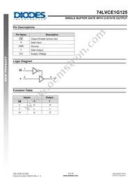 74LVCE1G125W5-7 Datasheet Page 2