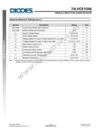 74LVCE1G86FZ4-7 Datasheet Page 3