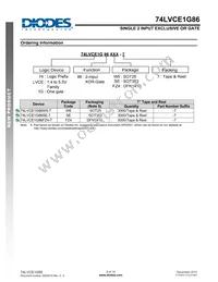 74LVCE1G86FZ4-7 Datasheet Page 9