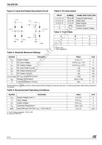 74LVQ125TTR Datasheet Page 2