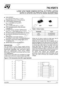 74LVQ573TTR Datasheet Cover