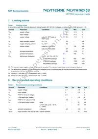 74LVT16245BBQ Datasheet Page 7