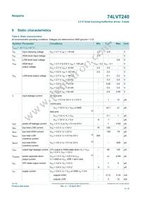 74LVT240PW/AUJ Datasheet Page 5