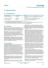 74LVT240PW/AUJ Datasheet Page 13