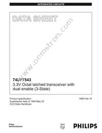 74LVT543PW Datasheet Cover