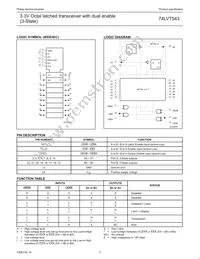 74LVT543PW Datasheet Page 3