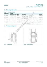 74LVT573PW/AUJ Datasheet Page 2