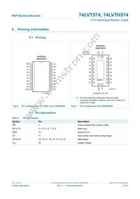 74LVT574PW/AUJ Datasheet Page 3