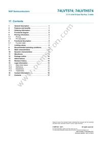 74LVT574PW/AUJ Datasheet Page 17