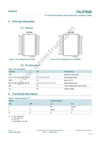 74LVT640PW/AUJ Datasheet Page 3