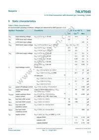 74LVT640PW/AUJ Datasheet Page 5