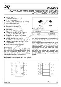 74LVX126TTR Datasheet Cover