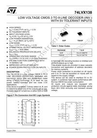 74LVX138MTR Datasheet Cover