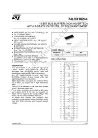 74LVX16244TTR Datasheet Cover