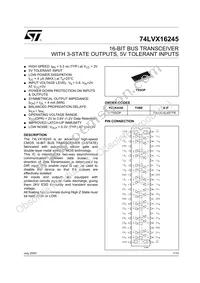 74LVX16245TTR Datasheet Cover