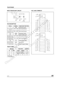 74LVX16245TTR Datasheet Page 2