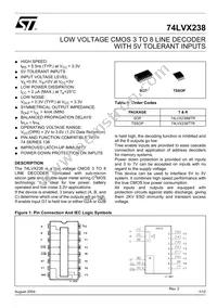 74LVX238TTR Datasheet Cover