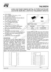 74LVX574TTR Datasheet Cover