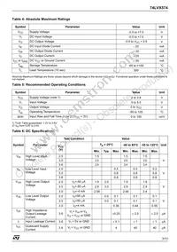 74LVX574TTR Datasheet Page 3