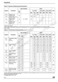 74LVX574TTR Datasheet Page 4