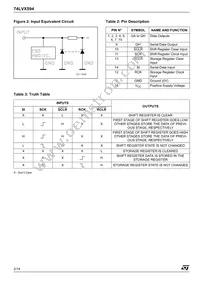 74LVX594TTR Datasheet Page 2