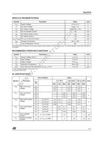 74LVX74TTR Datasheet Page 3