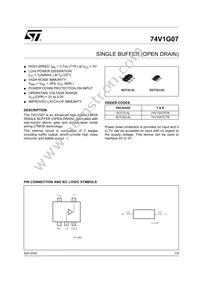 74V1G07STR Datasheet Cover