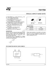 74V1T00STR Datasheet Cover