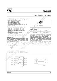 74V2G32STR Datasheet Cover