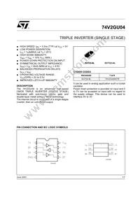 74V2GU04STR Datasheet Cover