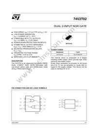 74V2T02STR Datasheet Cover