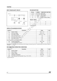 74V2T05STR Datasheet Page 2