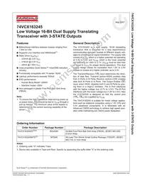 74VCX163245MTDX Datasheet Page 2