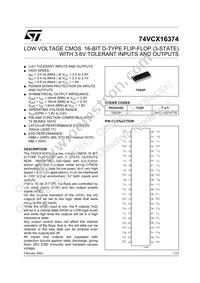 74VCX16374TTR Datasheet Cover