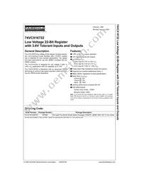 74VCX16722MTD Datasheet Cover