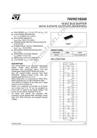 74VHC16240TTR Datasheet Cover