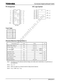 74VHCT08AFT Datasheet Page 2