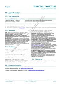 74VHCT245PW/AUJ Datasheet Page 15