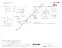 750311624 Datasheet Cover