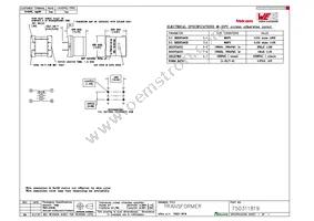 750311819 Datasheet Cover