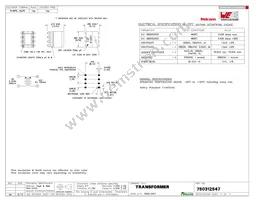 750312547 Datasheet Cover