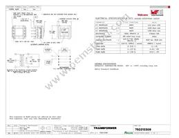 750313309 Datasheet Cover