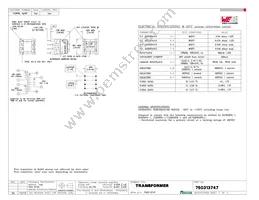 750313747 Datasheet Cover