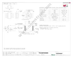 750314441 Datasheet Cover