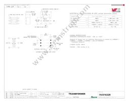 750315228 Datasheet Cover