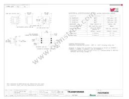 750315830 Datasheet Cover